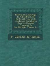 Examen de L'Esclavage En G En Eral, Et Particulilerement de L'Esclavage Des Nlegres Dans Les Colonies Francaises de L'Am Erique, Volume 1...