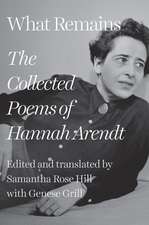 What Remains – The Collected Poems of Hannah Arendt