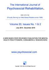 International Journal of Psychosocial Rehabilitation 20th Edition