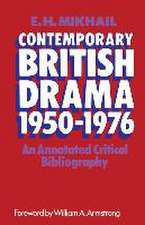 Contemporary British Drama 1950–1976: An Annotated Critical Bibliography