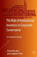 The Role of Institutional Investors in Corporate Governance: An Empirical Study