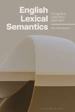 English Lexical Semantics: A Cognitive Linguistics Approach
