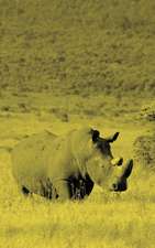 Alive! White Rhino - Yellow Duotone - Photo Art Notebooks (5 X 8 Series)