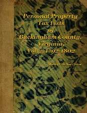 Personal Property Tax Lists of Buckingham County, Virginia, Vol. 2, 1792-1802