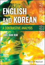 English and Korean in Contrast – A Linguistic Introduction