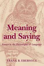 Ebersole, F: Meaning and Saying