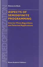 Aspects of Semidefinite Programming: Interior Point Algorithms and Selected Applications