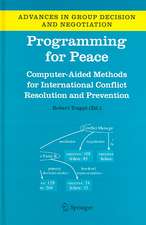 Programming for Peace: Computer-Aided Methods for International Conflict Resolution and Prevention