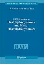 IUTAM Symposium on Elastohydrodynamics and Micro-elastohydrodynamics: Proceedings of the IUTAM Symposium held in Cardiff, UK, 1-3 September 2004