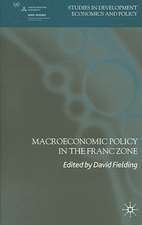 Macroeconomic Policy in the Franc Zone