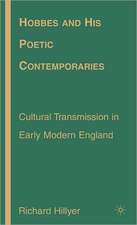 Hobbes and His Poetic Contemporaries: Cultural Transmission in Early Modern England