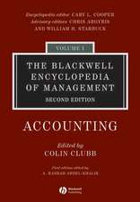 The Blackwell Encyclopedia of Management – Accounting V I 2e