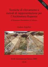 Tecniche di rilevamento e metodi di rappresentazione per l'Architettura Rupestre