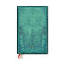 Paperblanks 2025 Weekly Planner Pacific Blue Bold Old Leather Collection 12-Month Maxi Horizontal Elastic Band 160 Pg 100 GSM