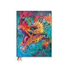 Humming Dragon (Android Jones Collection) Midi 12-month Horizontal Softcover Flexi Dayplanner 2025 (Elastic Band Closure)