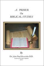 A Primer on Biblical Studies