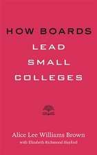 How Boards Lead Small Colleges