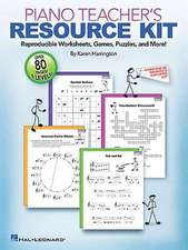 Piano Teacher's Resource Kit: Reproducible Worksheets, Games, Puzzles, and More!