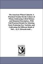 The American Wheat Culturist. A Practical Treatise On the Culture of Wheat, Embracing A Brief History and Botanical Description...With Full Practical Details For Selecting Seed, Producing New Varieties, and Cultivating On Different Kinds of Soil ... by S.