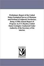 Preliminary Report of the United States Geological Survey of Montana and Portions of Adjacent Territories; Being a Fifth Annual Report of Progress. by