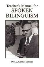 Teacher's Manual for Spoken Bilinguism