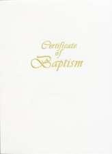 Contemporary Steel-Engraved Child Baptism Certificate