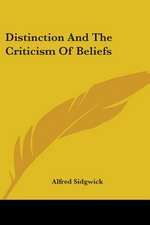 Distinction And The Criticism Of Beliefs