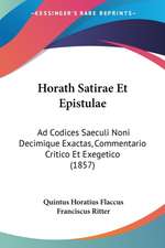 Horath Satirae Et Epistulae