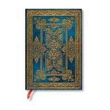 Paperblanks Blue Luxe Luxe Design Hardcover Journal MIDI Unlined Elastic Band Closure 144 Pg 120 GSM