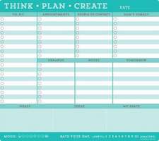 Think Plan Create Mousepad - Note Pad (60 Sheets)