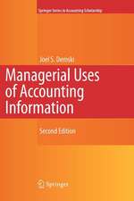 Managerial Uses of Accounting Information