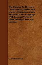 The Chinese as They Are - Their Moral, Social, and Literary Character, a New Analysis of the Language with Succinct Views of Their Principal Arts and