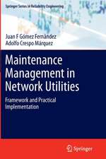 Maintenance Management in Network Utilities