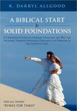 A Biblical Start to Solid Foundations