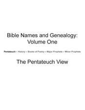 Bible Names and Genealogy