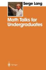 Math Talks for Undergraduates