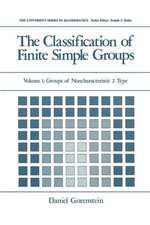 The Classification of Finite Simple Groups: Volume 1: Groups of Noncharacteristic 2 Type