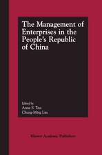 The Management of Enterprises in the People’s Republic of China