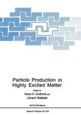 Particle Production in Highly Excited Matter