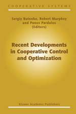 Recent Developments in Cooperative Control and Optimization