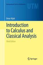 Introduction to Calculus and Classical Analysis