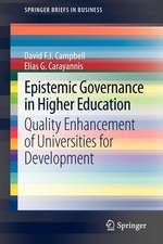 Epistemic Governance in Higher Education