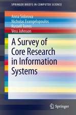 A Survey of Core Research in Information Systems