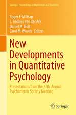 New Developments in Quantitative Psychology: Presentations from the 77th Annual Psychometric Society Meeting