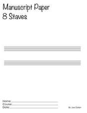 Manuscript Paper - 8 Staves