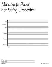 Manuscript Paper for String Orchestra