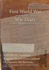 9 DIVISION 3 Lowland Brigades Queen's Own Cameron Highlanders 9th Battalion.: 1 April 1919 - 30 September 1919 (First World War, War Diary, WO95/1776/