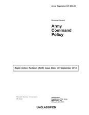 Army Regulation AR 600-20 Army Command Policy 20 September 2012