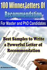 100 Winner Letters of Recommendation