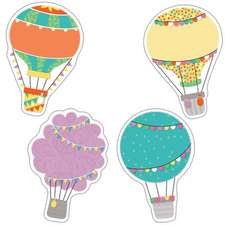 Up and Away Hot Air Balloons Cut-Outs